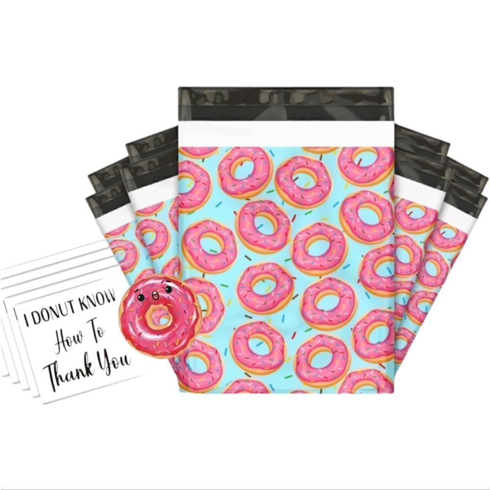 10pc 5 polymailers 10 x 13 + 5 matching thank you cards